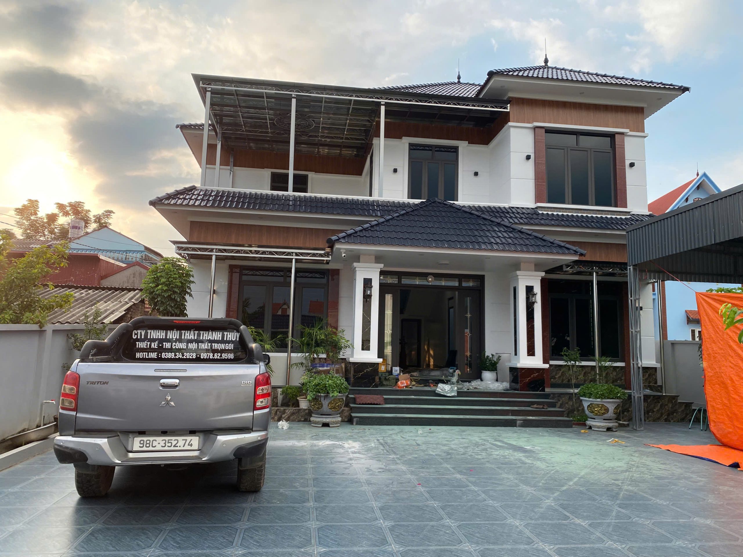 Thi công cho khách yêu trọn gói căn biệt thự